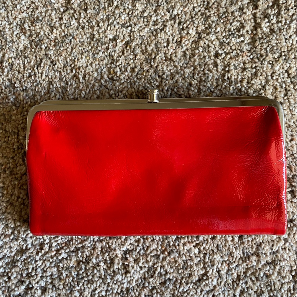 Vintage Red Leather Clutch